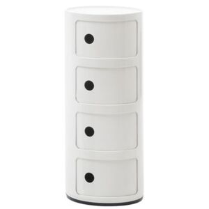 Componibili Storage - 4 drawers - H 77 cm by Kartell White