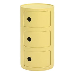 Componibili Bio Storage - / 3 drawers - Natural, biodegradable material by Kartell Yellow