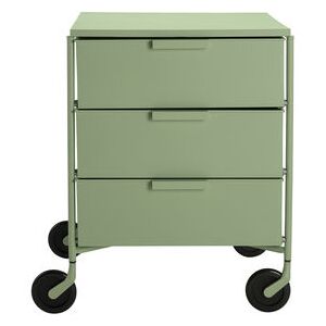 Mobil Mobile container - / 3 drawers - Matt version by Kartell Green