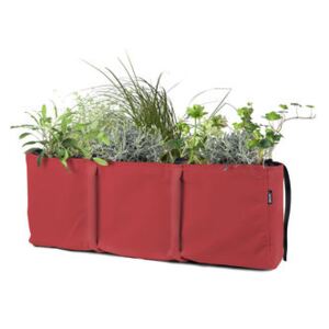 Accrochée 3 Window box to hang - / Batyline® Outdoor - 25 L by Bacsac Red