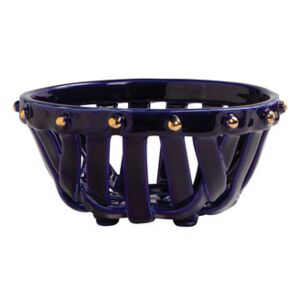 Studs Fruit basket - / Ø 19.5 - Ceramic by & klevering Blue