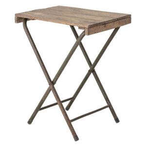 Small folding table - / Recycled wood - 67 x 50 cm by Bloomingville Natural wood