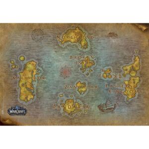 Poster World Of Warcraft - Map, (91.5 x 61 cm)