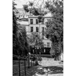 Art Photography Black Montmartre - Iconic Stairs, Philippe Hugonnard
