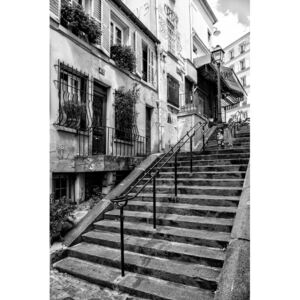 Art Photography Black Montmartre - French Stairs, Philippe Hugonnard