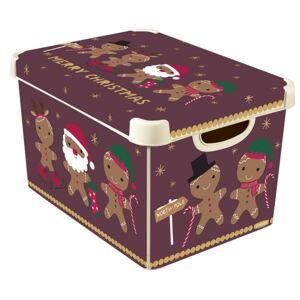 Curver Stockholm Gingerbread Christmas Deco Storage Box - Multi Colour 22L