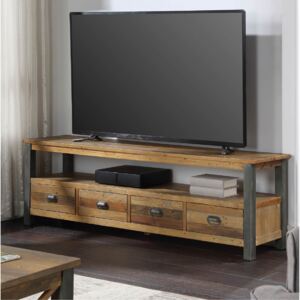 Urban Elegance Industrial Reclaimed Wood Extra Large TV Stand