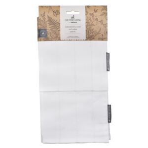 House Beautiful Tea Towels Embroidery - 2 Pack White