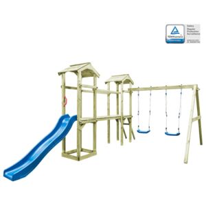 VidaXL Playhouse with Ladder, Slide and Swings 252x432x218 cm Wood