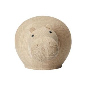 Hibo MEDIUM Figurine - / Hippopotamus - L 20 cm by Woud Natural wood