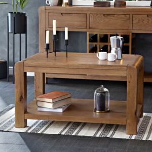 Oslo Chunky Oak Coffee Table With Shelf