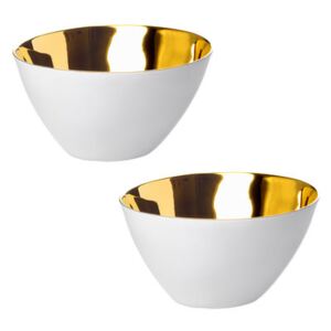 Affamés Bowl - Set of 2 by Tsé-Tsé White/Gold