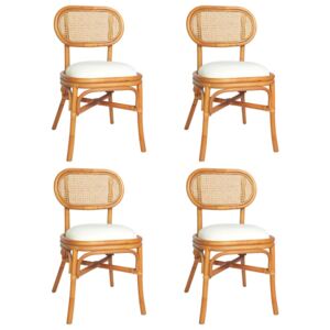VidaXL Dining Chairs 4 pcs Light Brown Linen