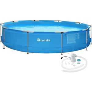Tectake 402896 swimming pool round with pump - ø 360 x 76 cm