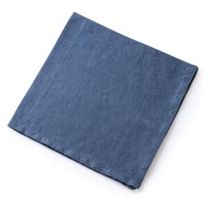 Napkins - / 50 x 50 cm - Stain-resistant TEFLON®-treated linen by Au Printemps Paris Blue