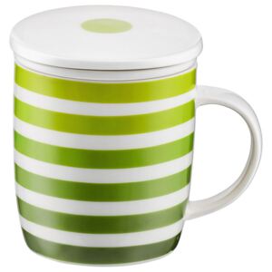 Mug with infuser and lid 390 ml stripes AMBITION