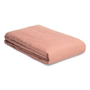 Duvet cover 200 x 200 cm - / 200 x 200 cm - Washed linen by Au Printemps Paris Pink/Orange/Brown