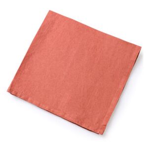 Napkins - / 50 x 50 cm - Stain-resistant TEFLON®-treated linen by Au Printemps Paris Red/Brown