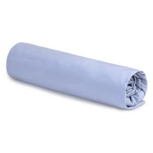 Fitted sheet 180 x 200 cm - / 180 x 200 cm - Washed cotton percale by Au Printemps Paris Blue