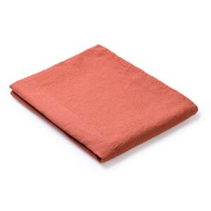 Fabric tablecloth - / 160 x 160 cm - Stain-resistant TEFLON®-treated linen by Au Printemps Paris Red/Brown