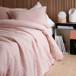 Duvet cover 260 x 240 cm - / 260 x 240 cm - Washed linen by Au Printemps Paris Pink