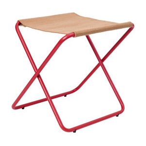 Desert folding stool - / Recycled plastic bottles - Red structure by Ferm Living Beige