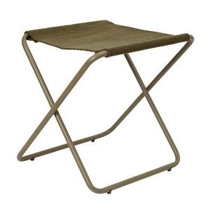 Desert folding stool - / Recycled plastic bottles - Olive structure by Ferm Living Beige