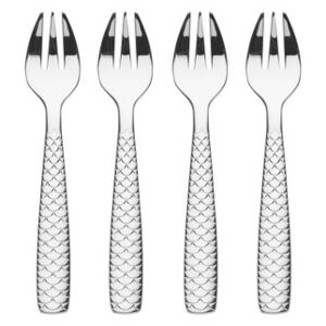 Colombina Fish Oyster fork - Set of 4 by Alessi Metal
