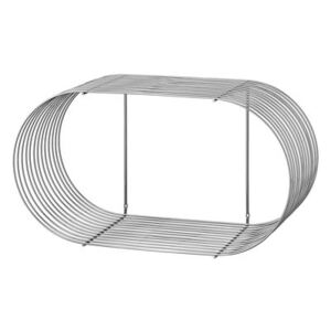 Curva Shelf - / L 61 cm by AYTM Grey/Silver/Metal