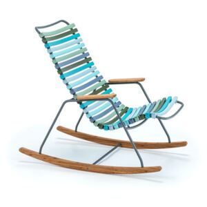 Click Children rocking chair - / Plastic & bamboo by Houe Multicoloured