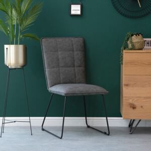 Industrial Grey Panel Back Chair