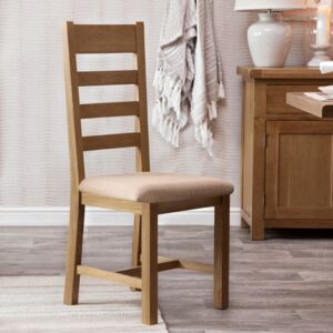 Winchester Oak Ladder Back Chair With Fabric Seat