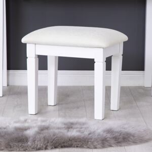 Florence White Painted Dressing Stool