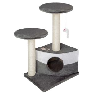 Tectake 400484 cat tree tommy - grey/white