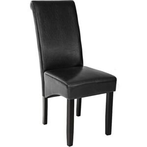 Tectake 400554 dining chair with ergonomic seat shape - black
