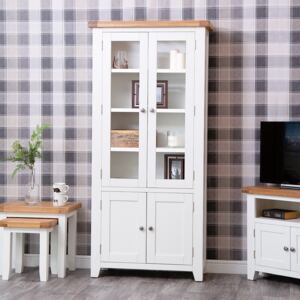 Hampshire White Painted Oak Display Cabinet