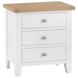 Suffolk White Painted Oak 3 Drawer Chest