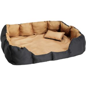 Tectake 400746 dog bed made of polyester - black/brown