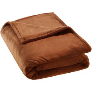 Tectake 400949 throw blanket polyester - brown, 220 x 240 cm