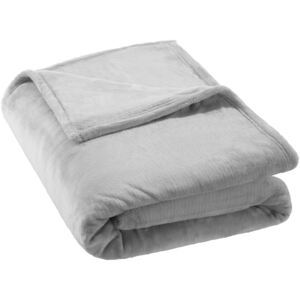 Tectake 400946 throw blanket polyester - grey, 220 x 240 cm