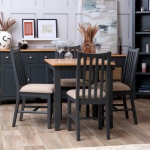 Gloucester Midnight Grey Painted Oak Fixed Top Table