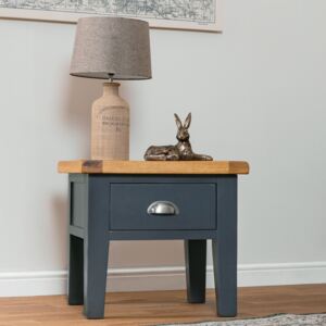Hampshire Blue Painted Oak Lamp Table