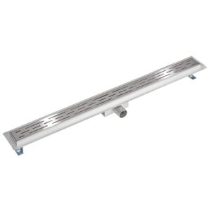 Tectake 401274 channel drain made of stainless steel - low - 90 cm