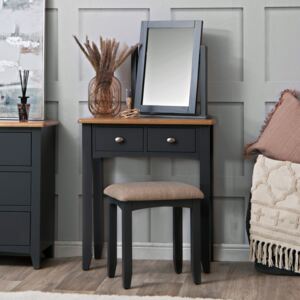 Gloucester Midnight Grey Painted Oak Dressing Table