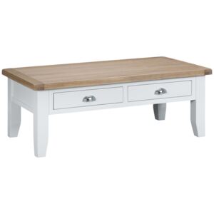 Suffolk White Painted Oak Large Coffee Table