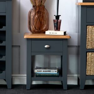 Gloucester Midnight Grey Painted Oak 1 Drawer Lamp Table