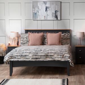 Gloucester Midnight Grey Painted Oak 4'6 Double Bed Frame