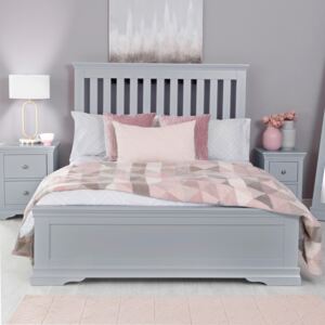 Florence Grey Painted 4'6 Double Bed Frame