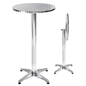 Tectake 401491 bar table made of aluminium ø60cm - 6.5 cm, foldable