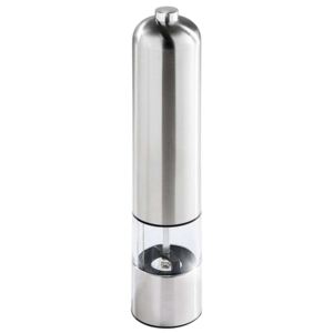 Tectake 401523 electric salt and pepper grinder made of stainless steel with lamp - silver